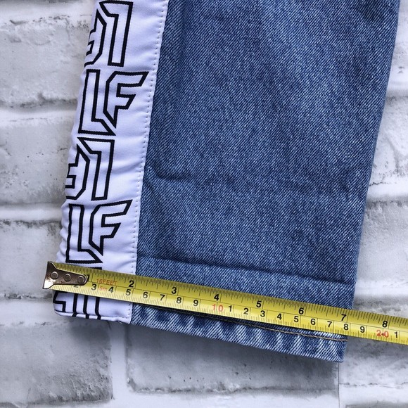 LF The Brand Starter Jeans Ripped Xtreme Distressed Destroyed Button Fly Size 25 - Picture 7 of 14